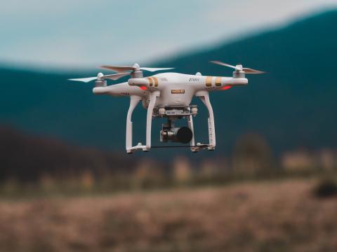 Drone flying by Jared Brashier on Unsplash